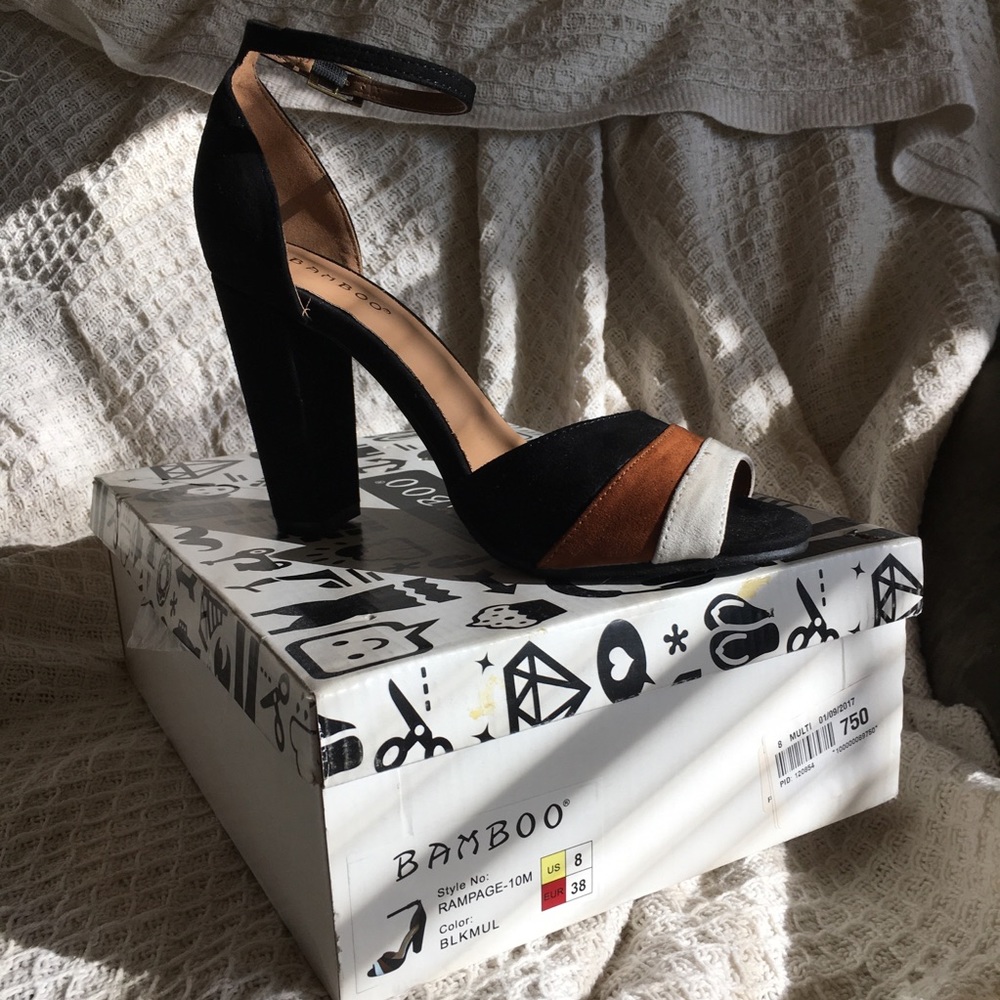 Multicolor Suede Heels